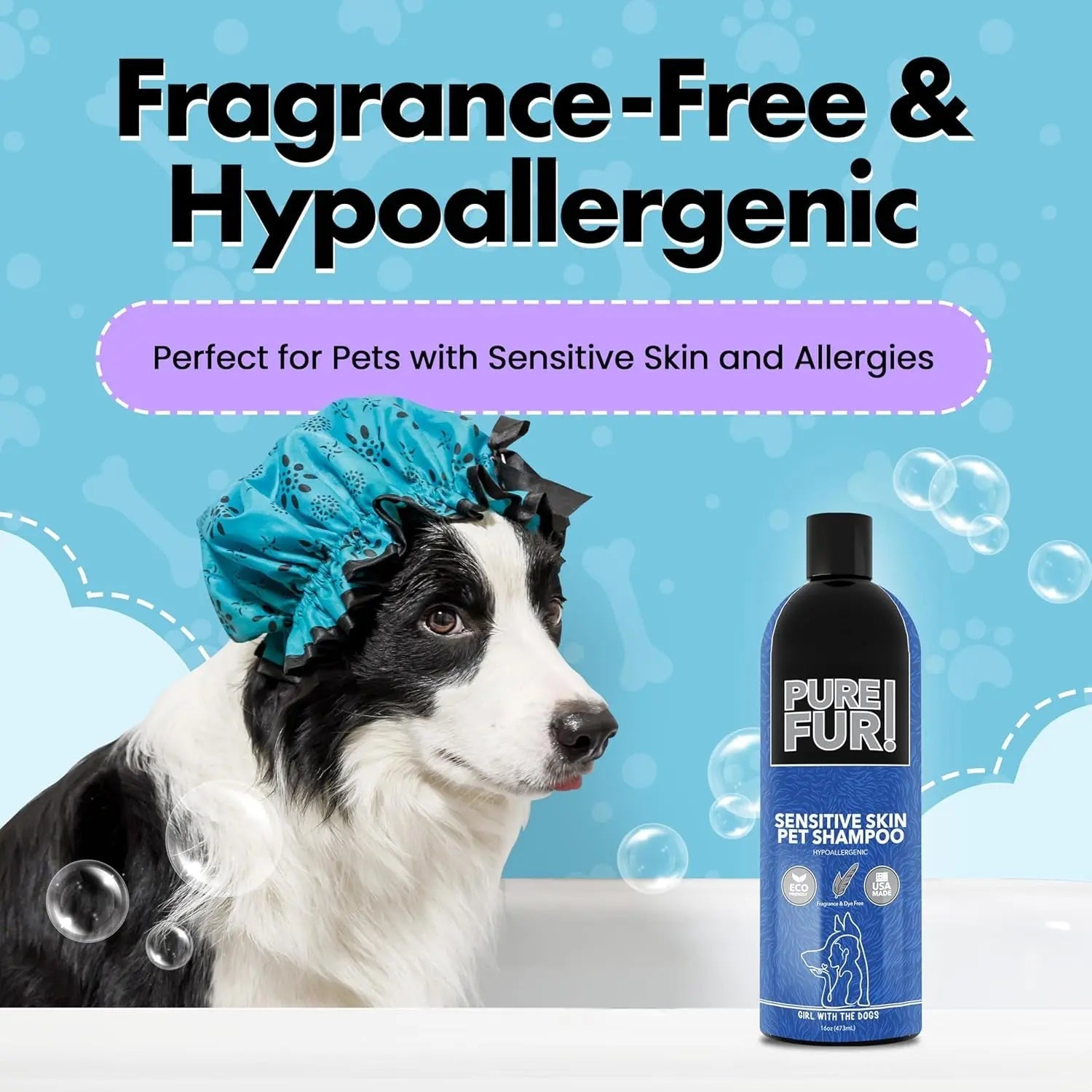 Fluff Off Dog & Cat Shampoo Set – Deshedding & Sensitive Skin 16 oz Each