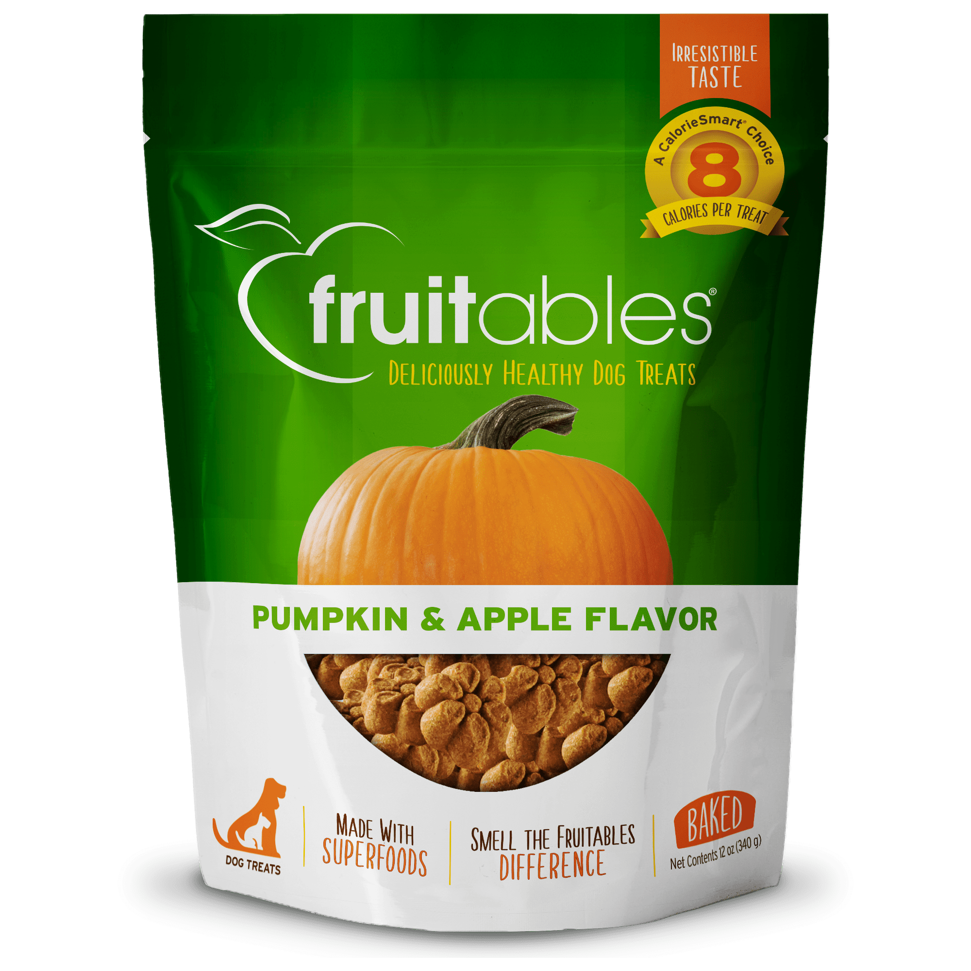 Fruitables Baked Dog Treats ?Pumpkin And Apple ?Dry Biscuit ?12Oz