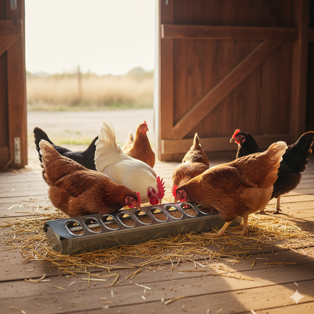 Miller 18" Galvanized Slide Top Poultry Chicken Feeder 9822