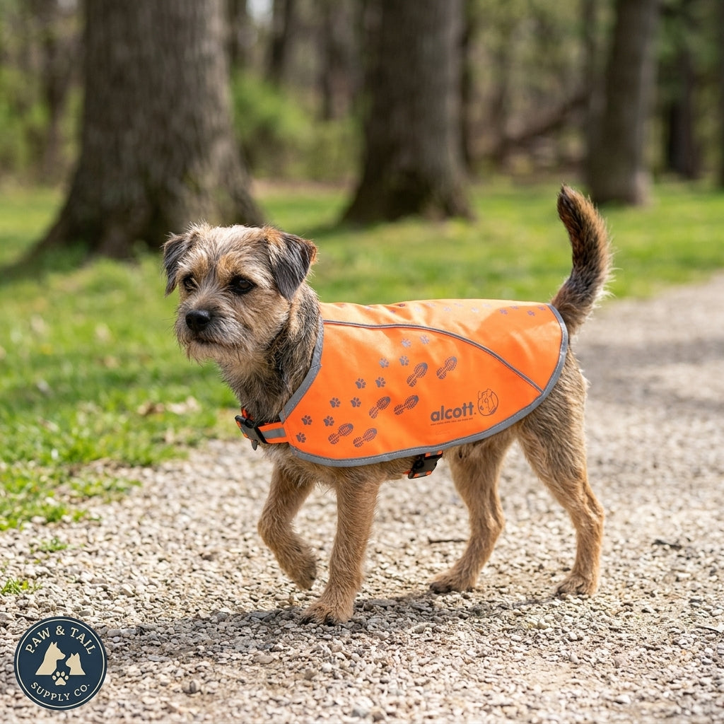 Alcott Visibility Dog Adjustable Vest with Reflective Trim Small Neon Orange