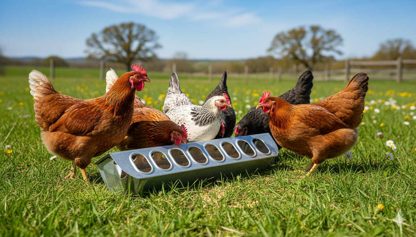 Miller 12" Galvanized Slide Top Poultry Chicken Feeder Metal