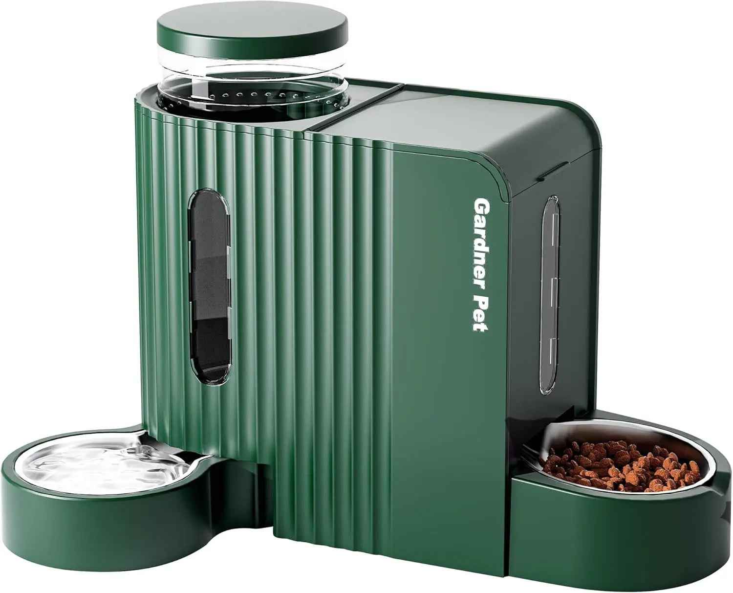 Gravity Pet Feeder & Water Dispenser Set with Stainless Steel Bowls
