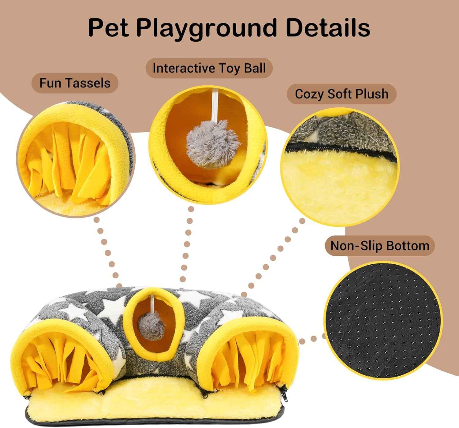 Guinea Pig Tunnel Bed Hideout for Rabbits & Hamsters