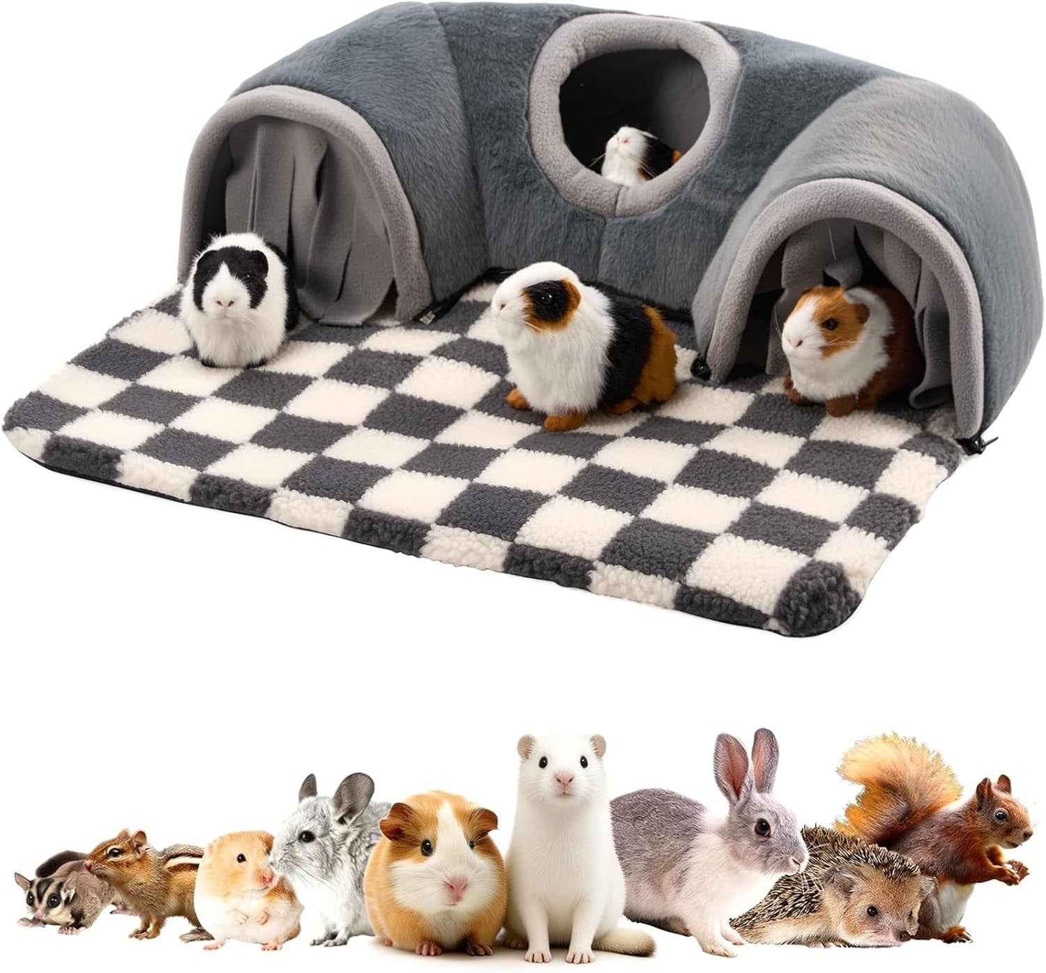 Guinea Pig Tunnel Bed Hideout for Rabbits & Hamsters