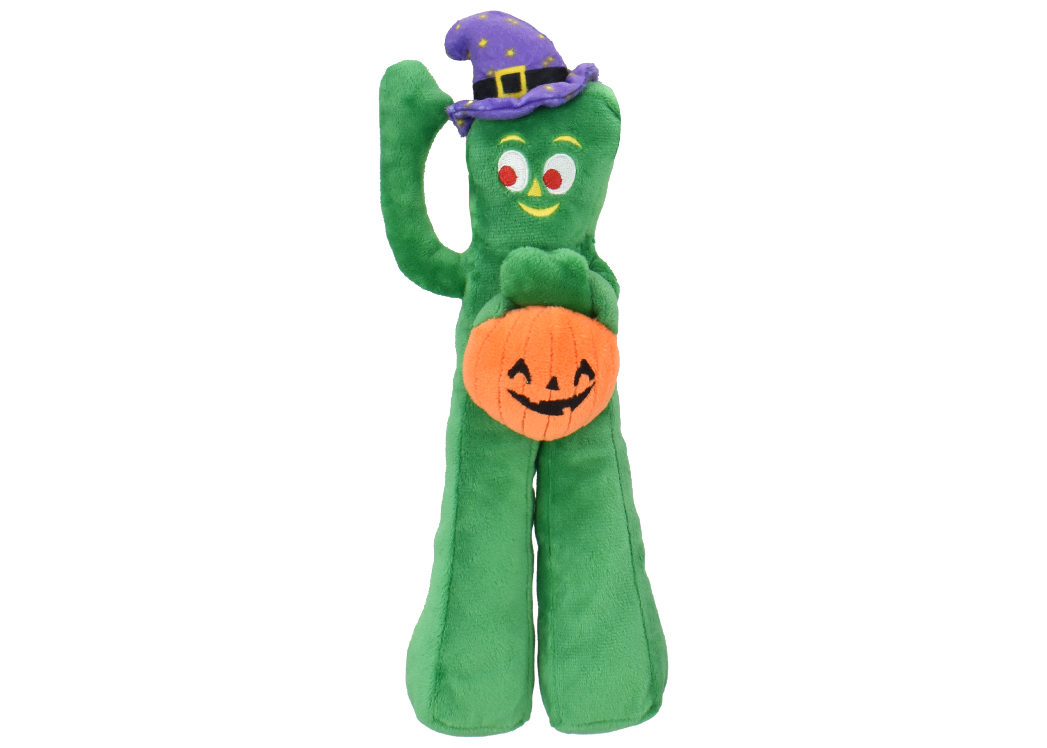 Multipet Gumby w/ Pumpkin & Witch Hat Dog Toy 10.5"