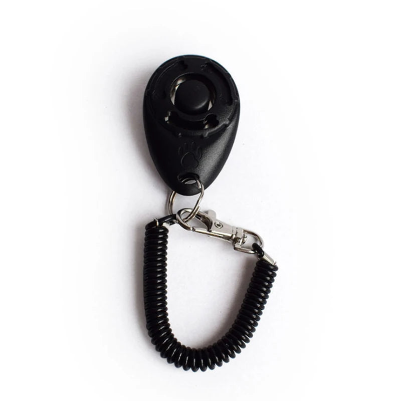 Pet Products Pet Cat Dog Training Clicker Plastic New Dogs Click Trainer Aid Adjustable Wrist Strap Sound Key Chain Dog Repeller