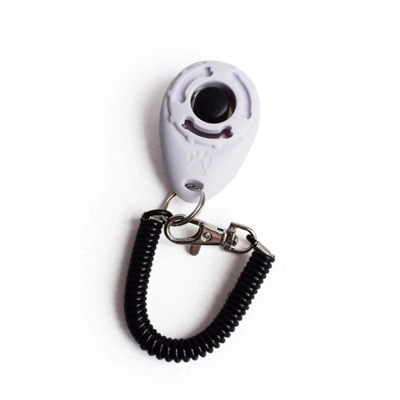 Pet Products Pet Cat Dog Training Clicker Plastic New Dogs Click Trainer Aid Adjustable Wrist Strap Sound Key Chain Dog Repeller