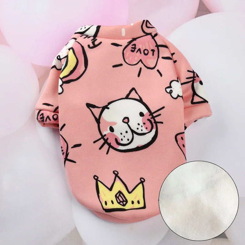 Autumn Winter Warm Pet Dog Clothes for Small Dogs York Terrier Pomeranian Hooides Cute Puppy Cat Clothing Mascotas Products