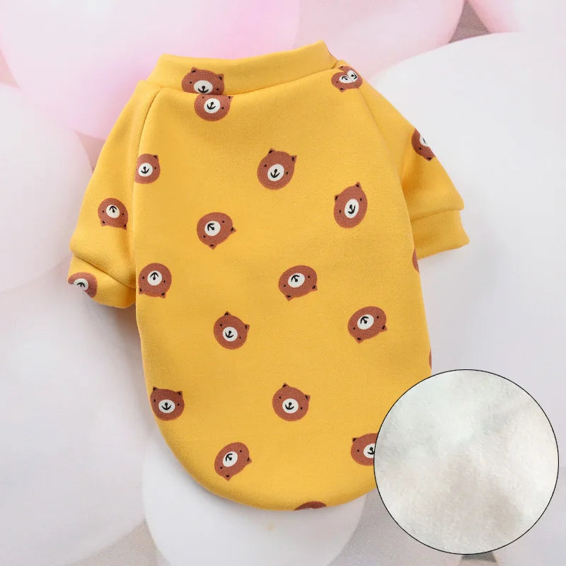 Autumn Winter Warm Pet Dog Clothes for Small Dogs York Terrier Pomeranian Hooides Cute Puppy Cat Clothing Mascotas Products
