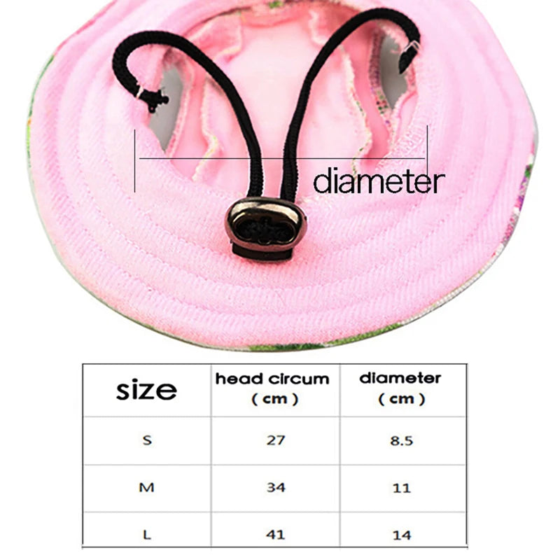 Pet Dog Cat Cap Breathable Sunhat Cloth Mesh Canvas Hat For Small Medium Dogs Cats Caps Pet Products