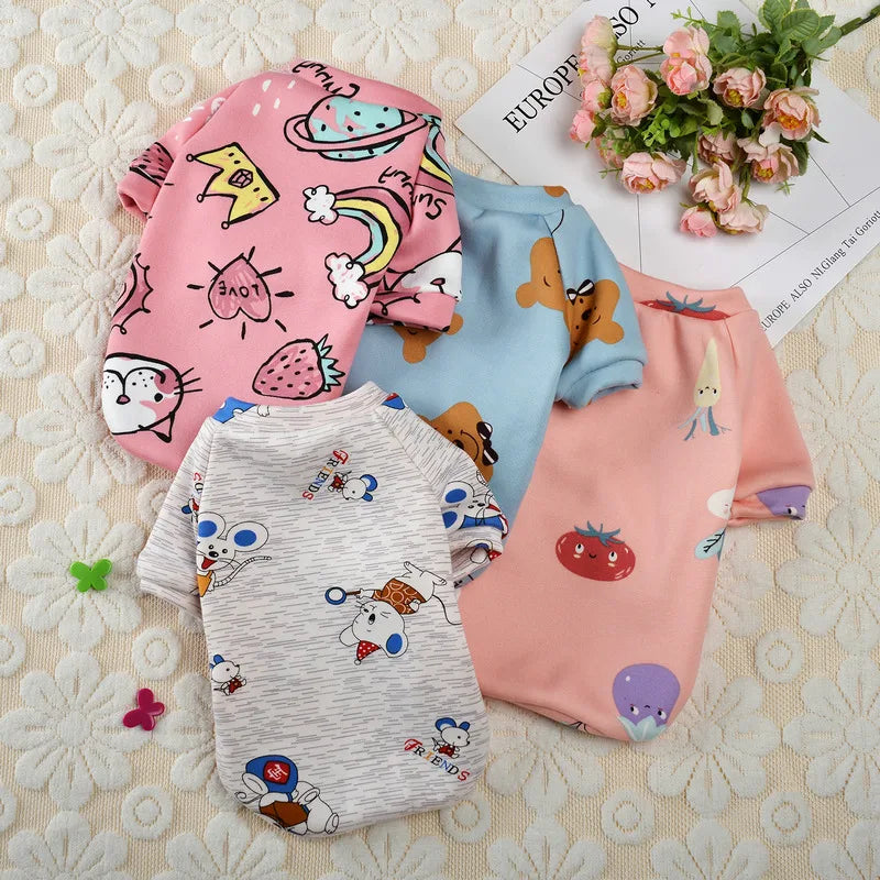 Autumn Winter Warm Pet Dog Clothes for Small Dogs York Terrier Pomeranian Hooides Cute Puppy Cat Clothing Mascotas Products