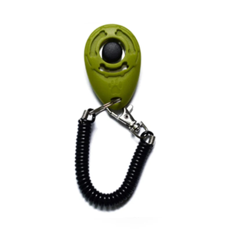 Pet Products Pet Cat Dog Training Clicker Plastic New Dogs Click Trainer Aid Adjustable Wrist Strap Sound Key Chain Dog Repeller