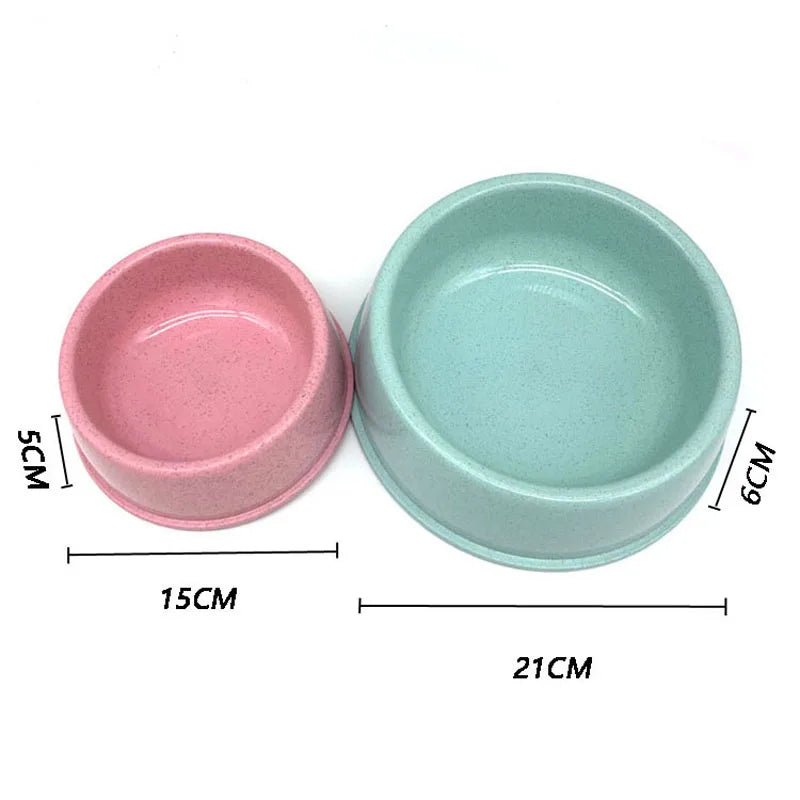 Pet Dog Food Bowl Cat Water Feeding Bowl Durable Thicken Plastic Wheat Stalk Feeder Bowls for Small Medium Dogs Puppy Products