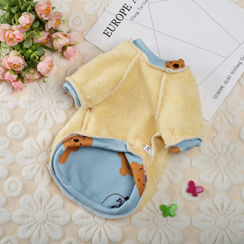 Autumn Winter Warm Pet Dog Clothes for Small Dogs York Terrier Pomeranian Hooides Cute Puppy Cat Clothing Mascotas Products