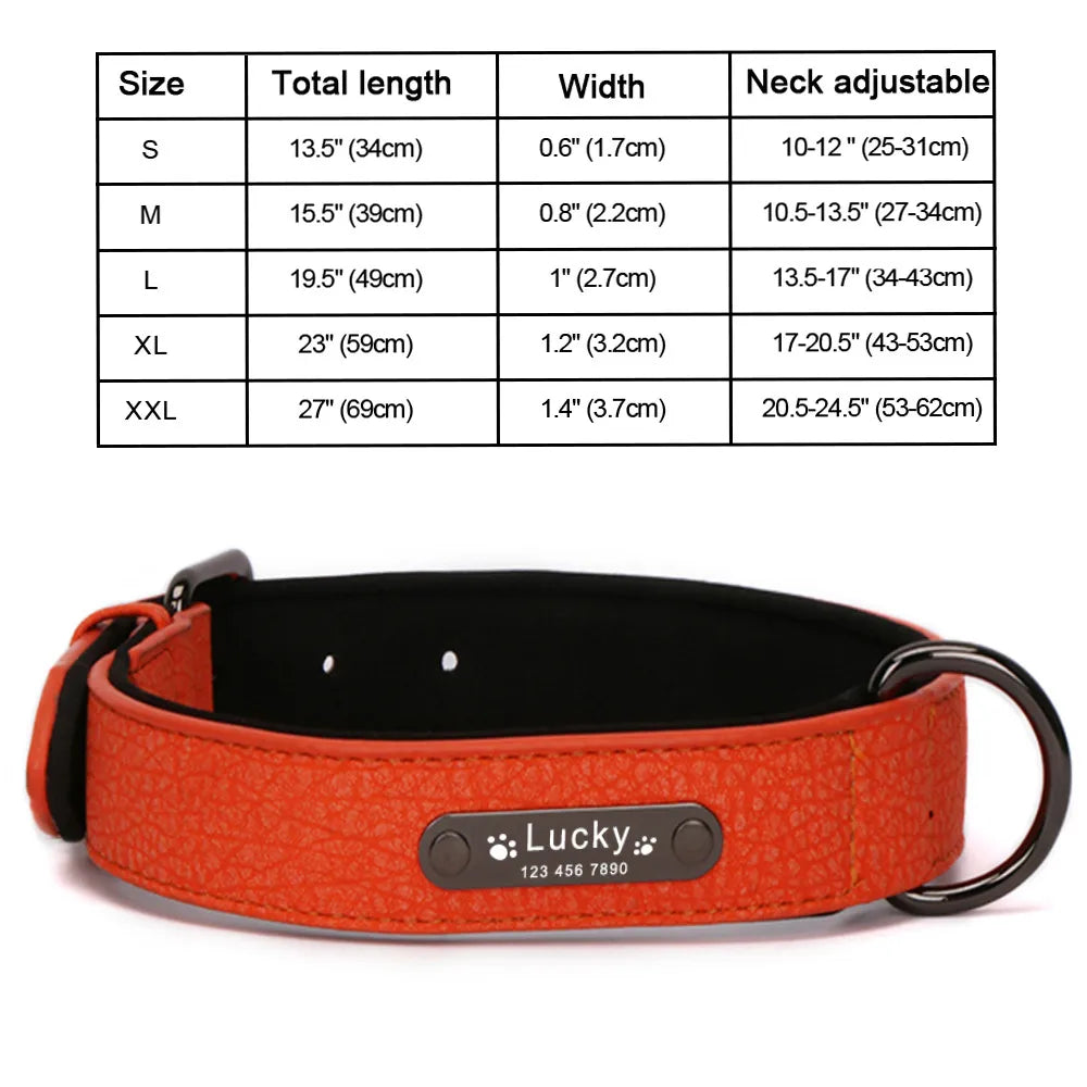 8 Colors Personalized Dog Collar Leather Pet Products for Dogs Accessories Pitbull Pet Collar Perro Puppy Collar Dog Petshop Pug