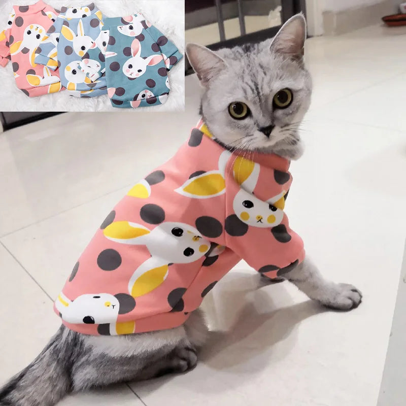 Sweet Pet Clothes for Cats Winter Warm Cat Costume Katten Gotas Kedi Sphynx Hoodie Sweater Puppy Dog Clothing Mascotas Products