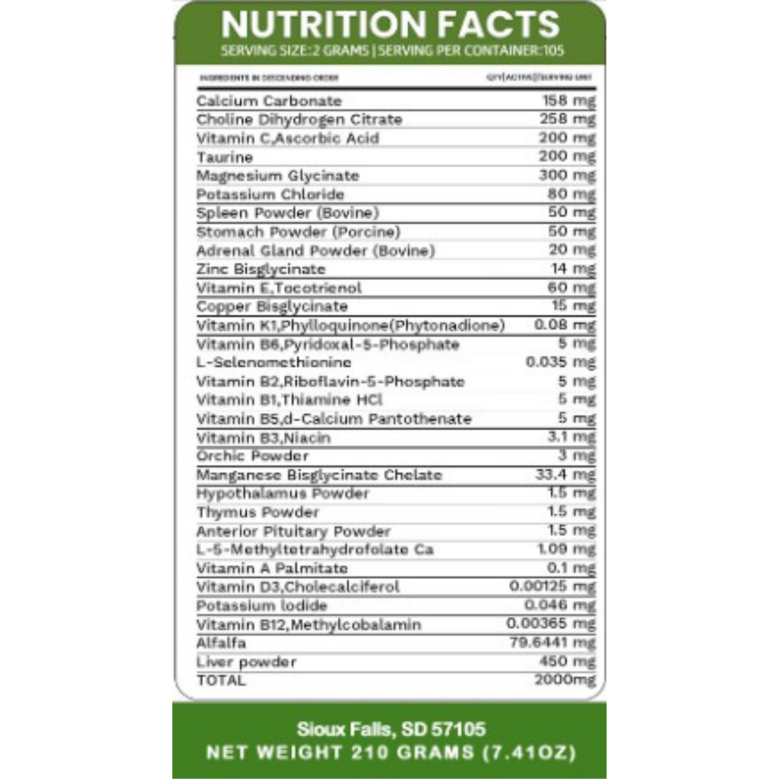 Holistic Total Body Support — Daily Multivitamin & Pasture-Raised Glandular Blend for Dogs & Cats