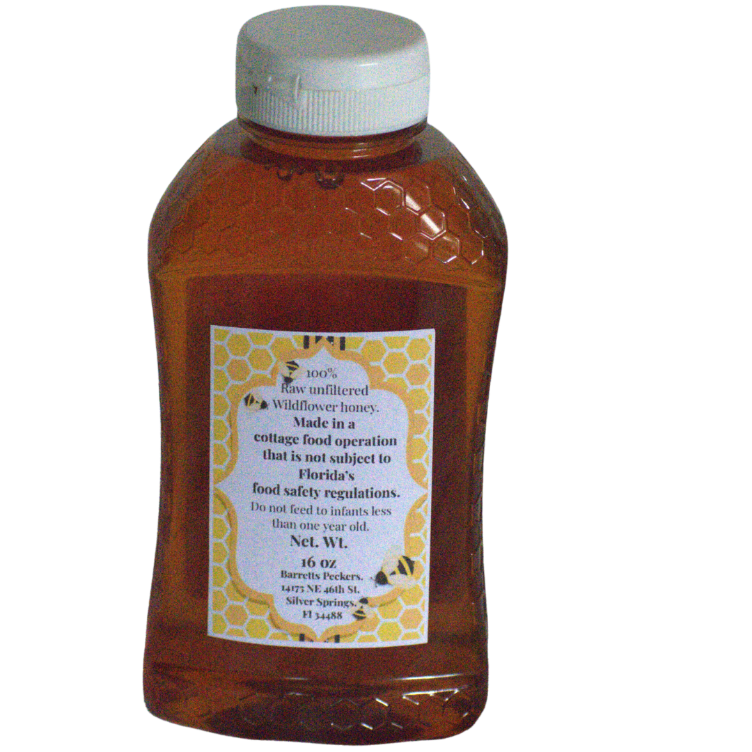 Raw and unfiltered  Wildflower Honey from the Ocala National Forest