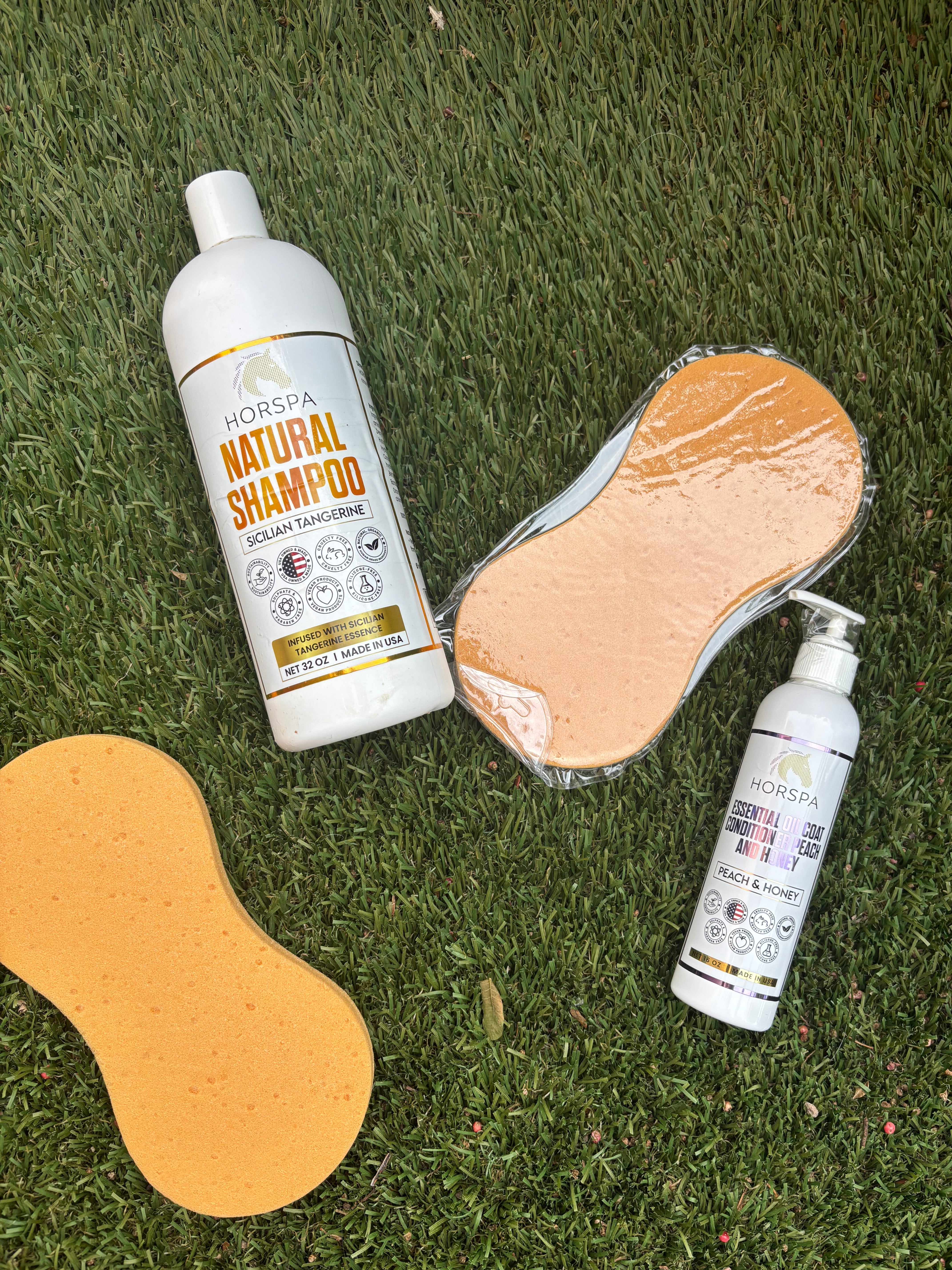 Essential Oil Coat Conditioner Peach and Honey with Sponge applicator