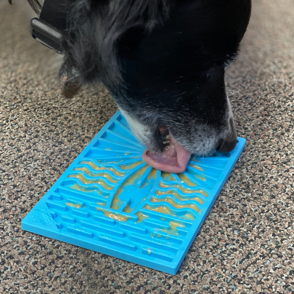 Surfs Up eMat - Small Lickmat for Dogs and Cats | Beach-Themed Design | SodaPup