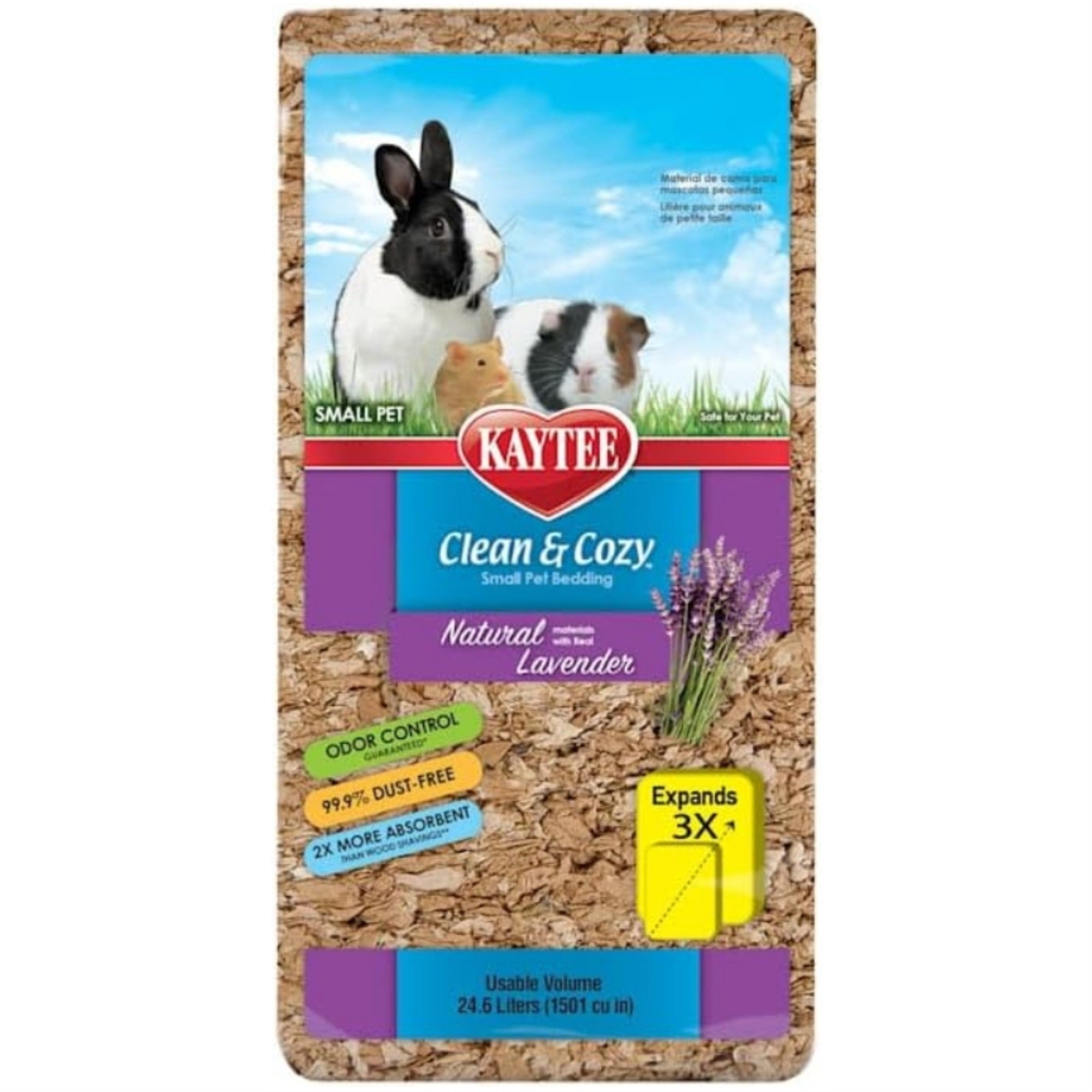 Kaytee Clean and Cozy Natural Small Pet Bedding with Lavendar