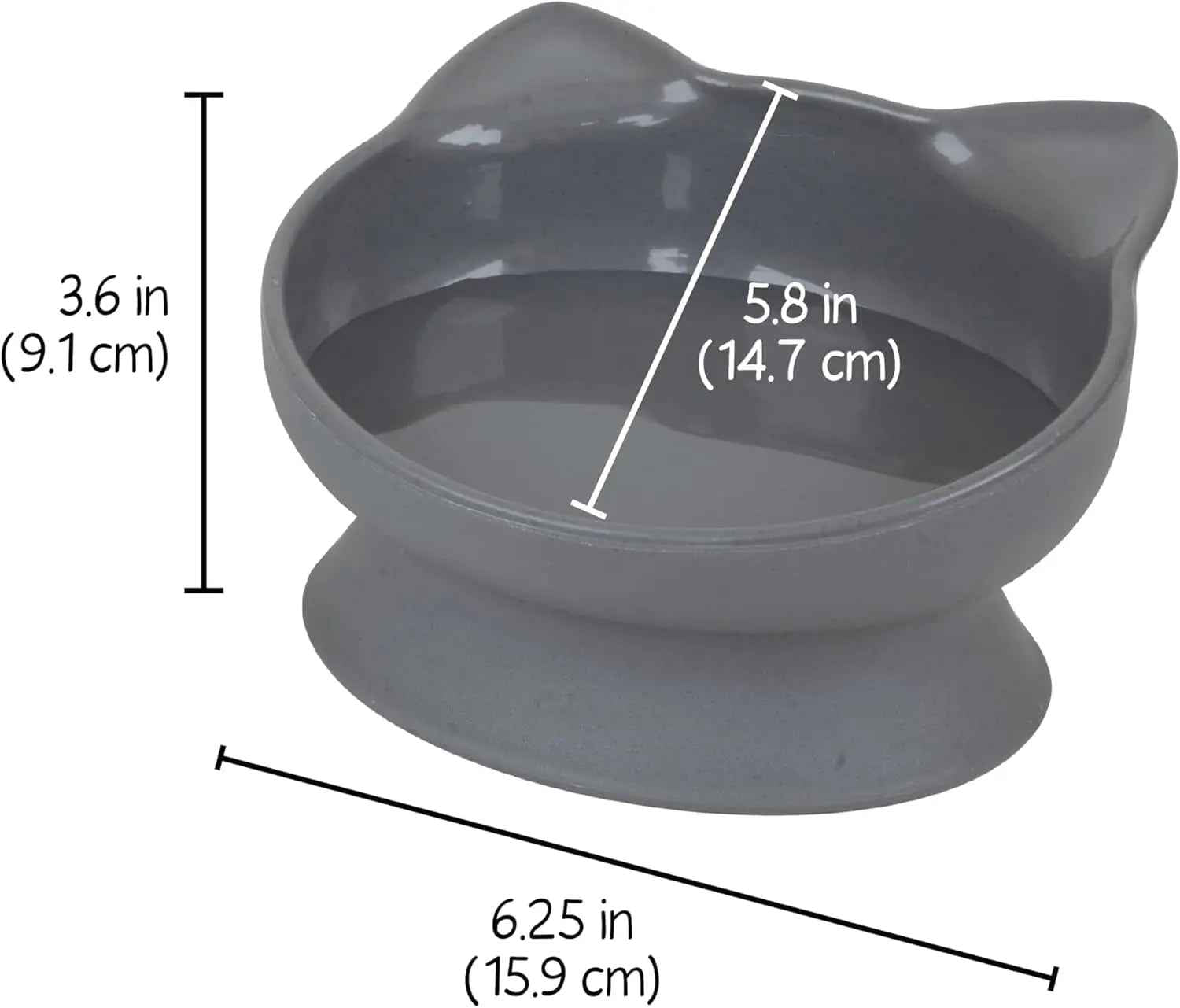 Kitty City Elevated Cat Bowls Set of 2 Whisker Friendly Raised 6.5oz