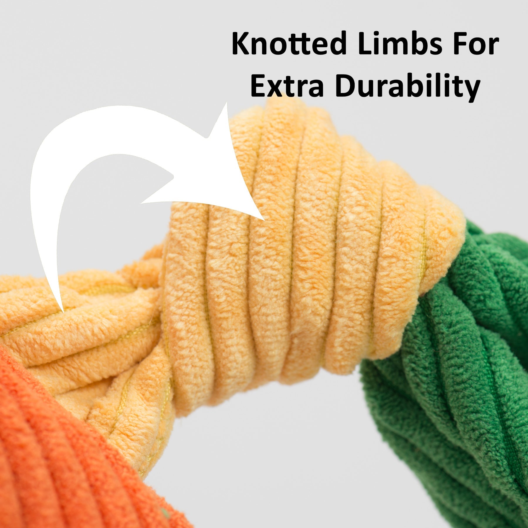 Rainbow Elephant Knottie® Plush Dog Toy