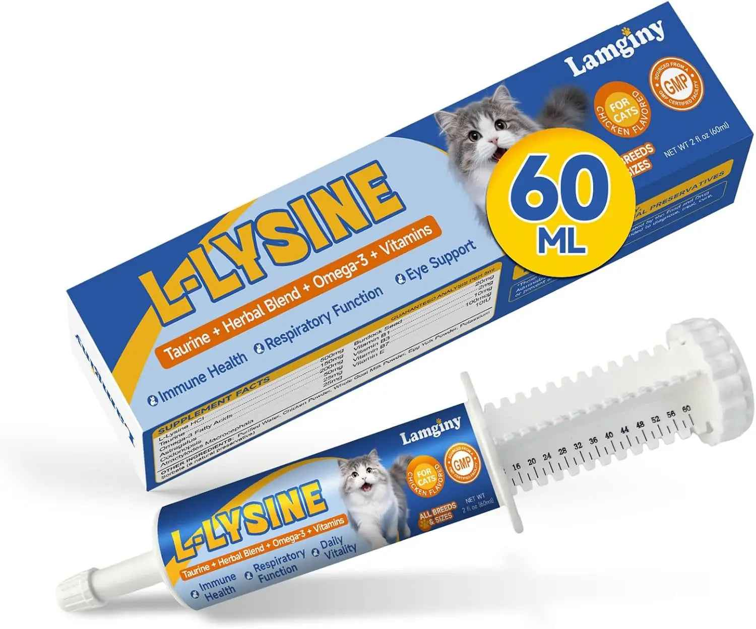 L-Lysine Paste for Cats with Taurine & Omega 3, 60ml