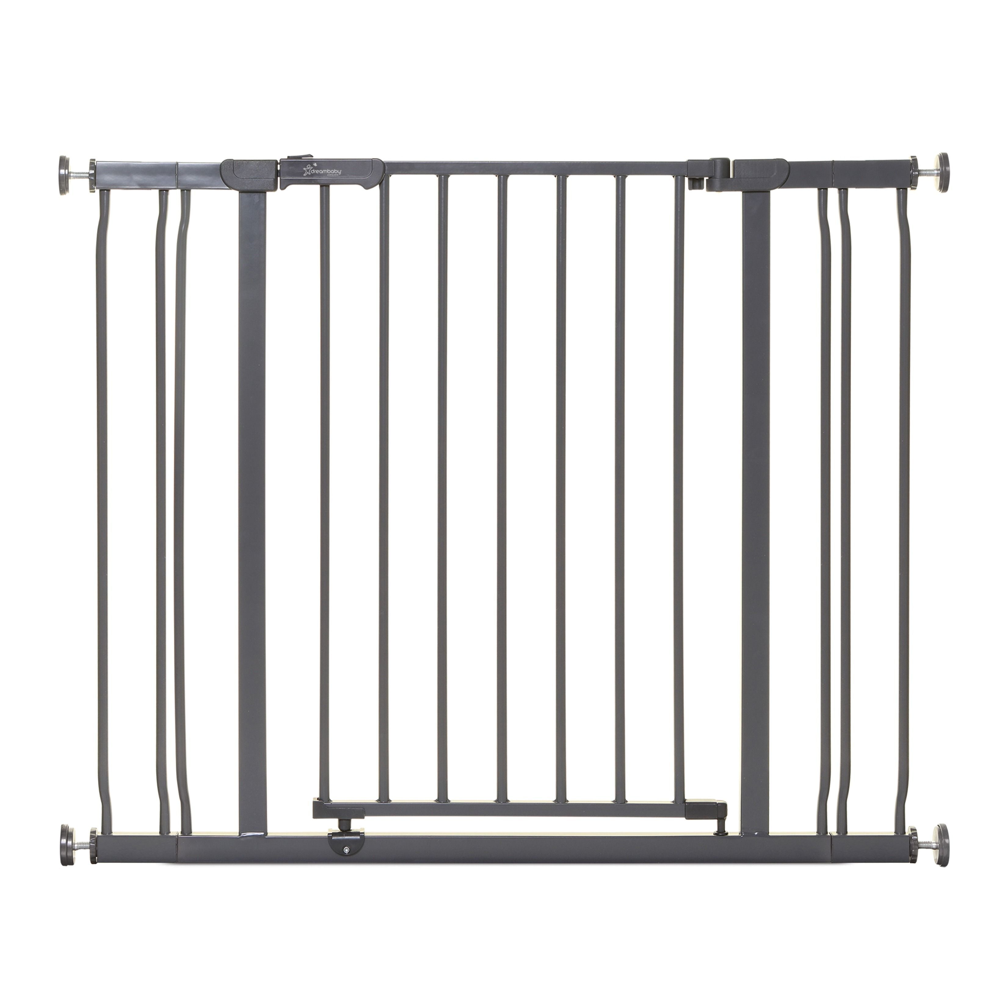 Dreambaby Ava Baby Gate - 29.5-40" Adjustable Metal Gate for Stairs & Doorways, Charcoal, Model L2098BB