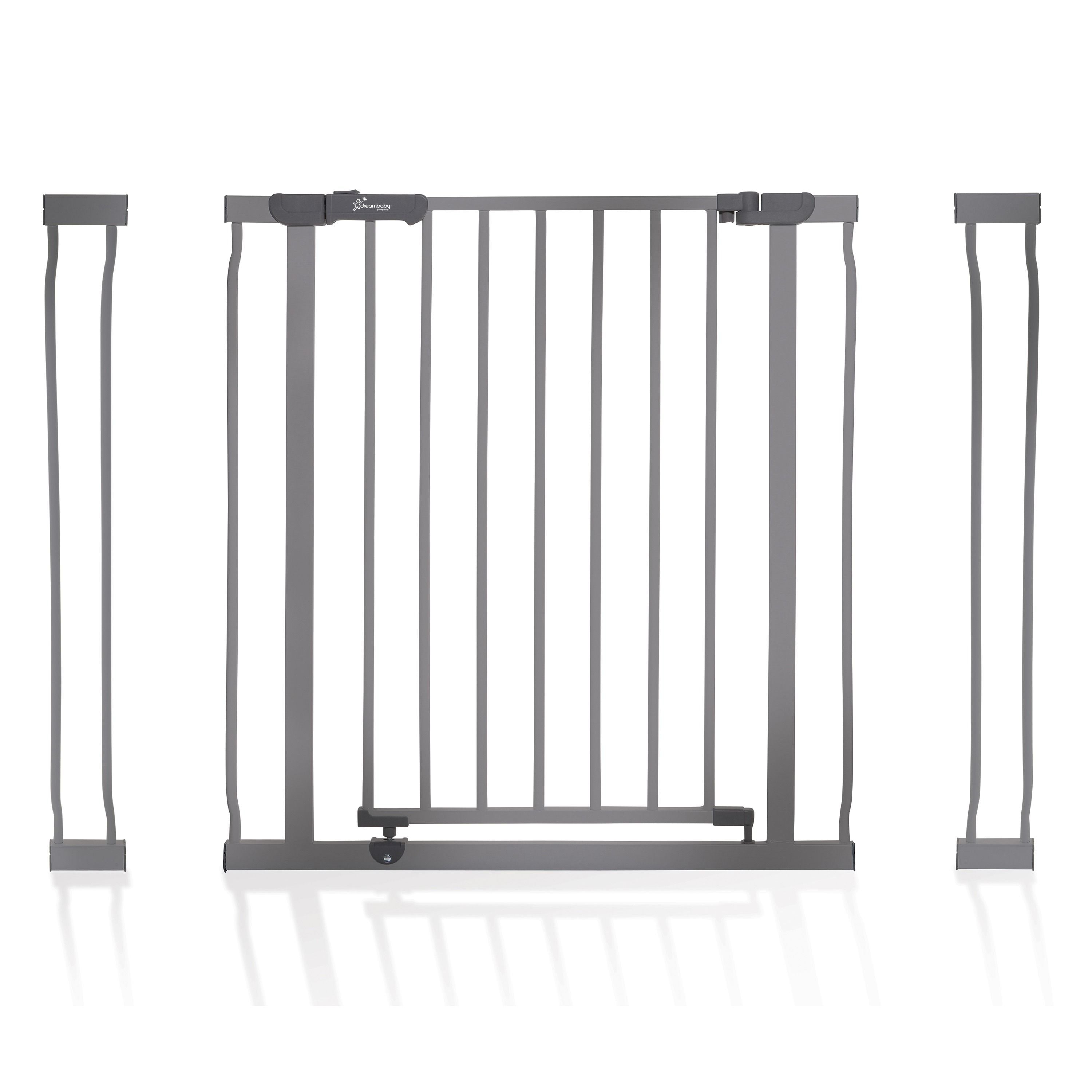 Dreambaby Ava Baby Gate - 29.5-40" Adjustable Metal Gate for Stairs & Doorways, Charcoal, Model L2098BB
