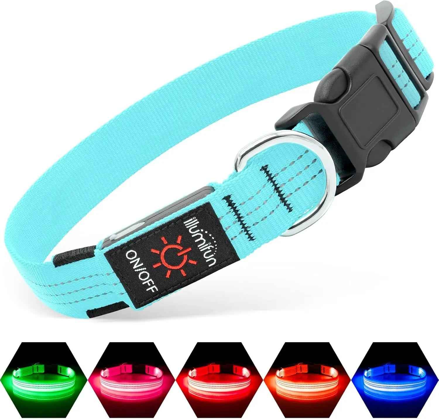 LED Dog Collar – Rechargeable Light-Up Collar for Night