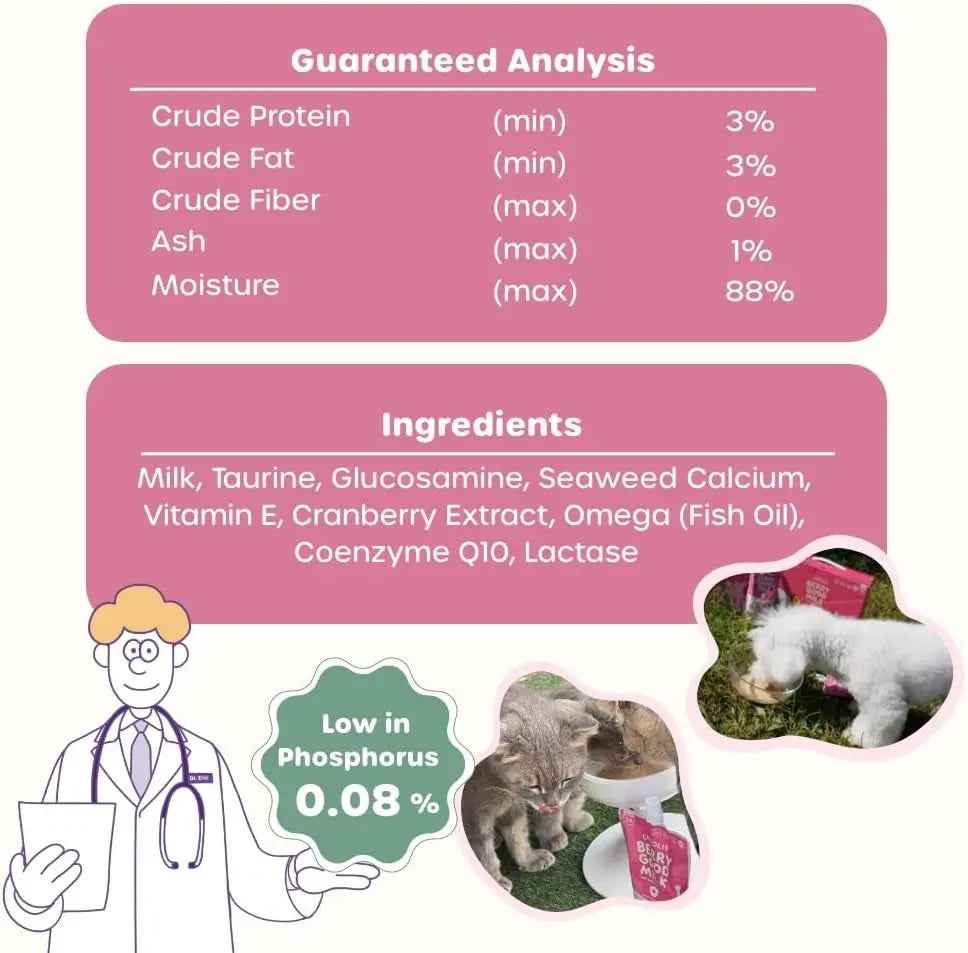 Lactose-Free Vitamin Milk for Cats & Dogs, 10-Pack