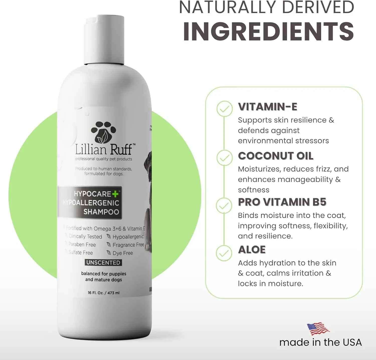 Lillian Ruff Hypoallergenic Oatmeal Dog Shampoo & Conditioner Set