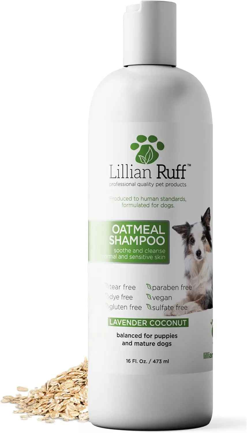 Lillian Ruff Hypoallergenic Oatmeal Dog Shampoo & Conditioner Set