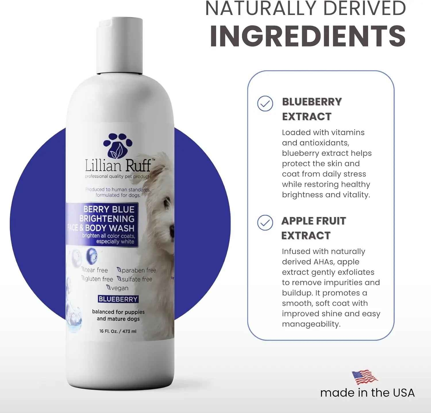 Lillian Ruff Berry Blue Brightening Dog Shampoo Set