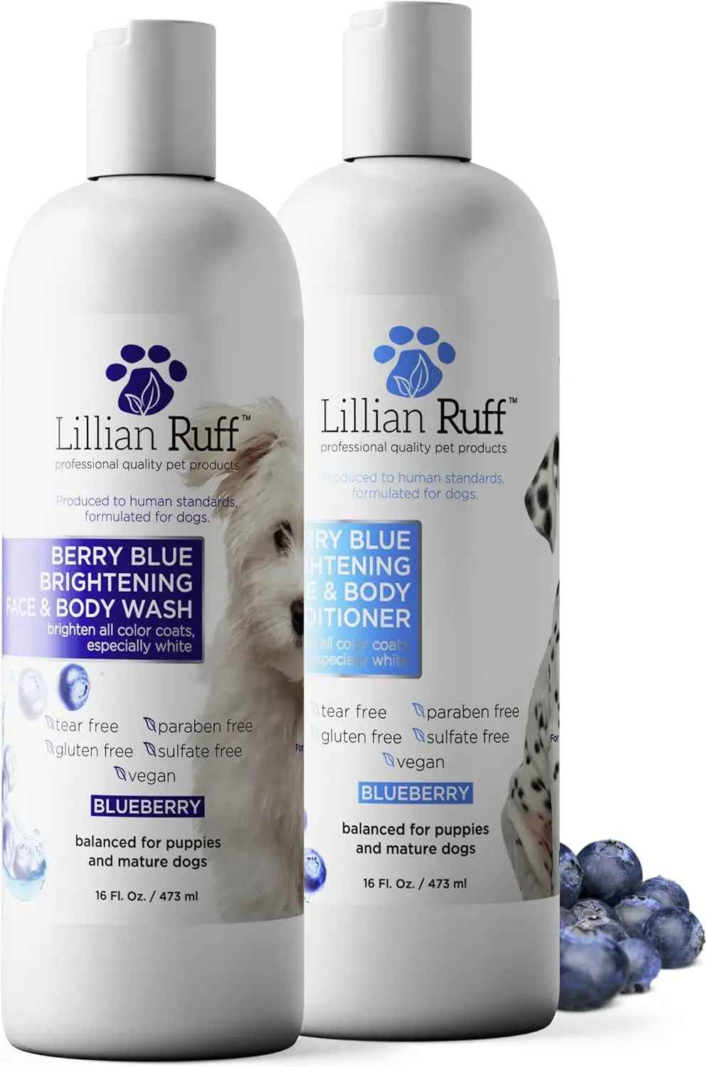 Lillian Ruff Berry Blue Brightening Dog Shampoo Set