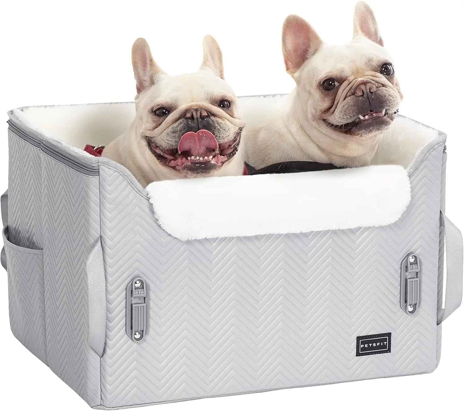 Luxury Dog Car Seat Booster, Waterproof PU Leather