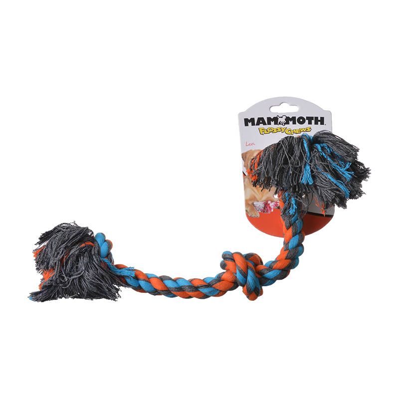 Mammoth Flossy Chews Rope Tug – Premium Cotton-Poly Tug Toy For Dogs – Interactive Rope Toy (Colors May Vary)
