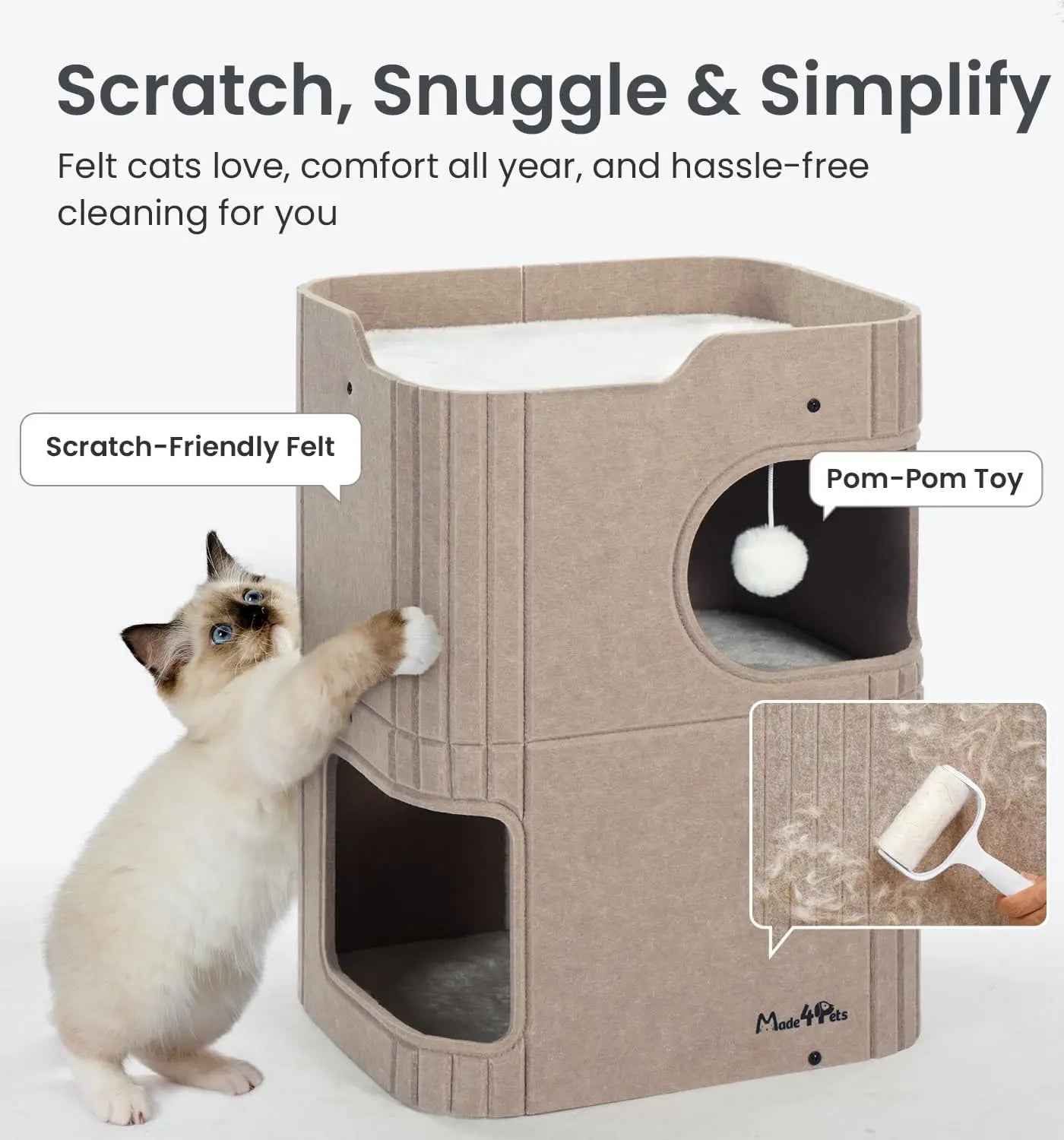 Indoor Cat House  Cozy Retreat for Cats