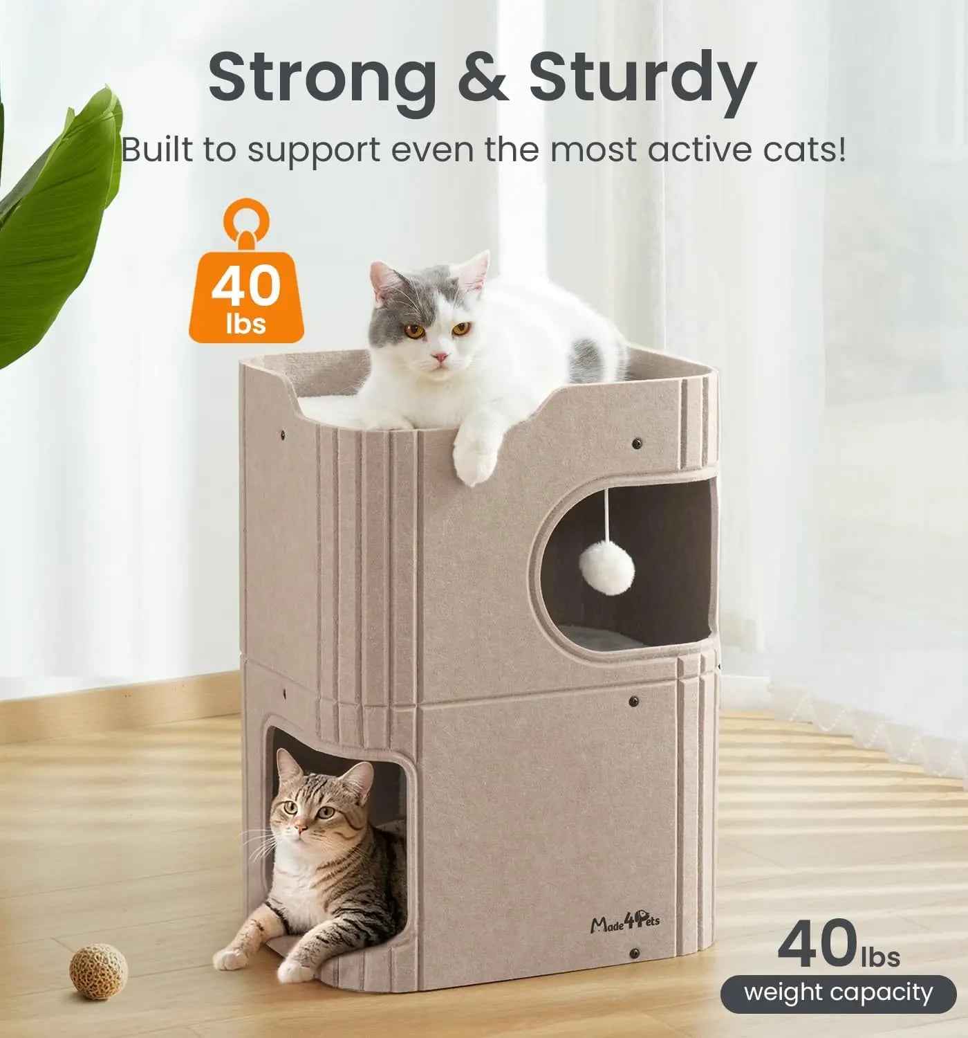 Indoor Cat House  Cozy Retreat for Cats