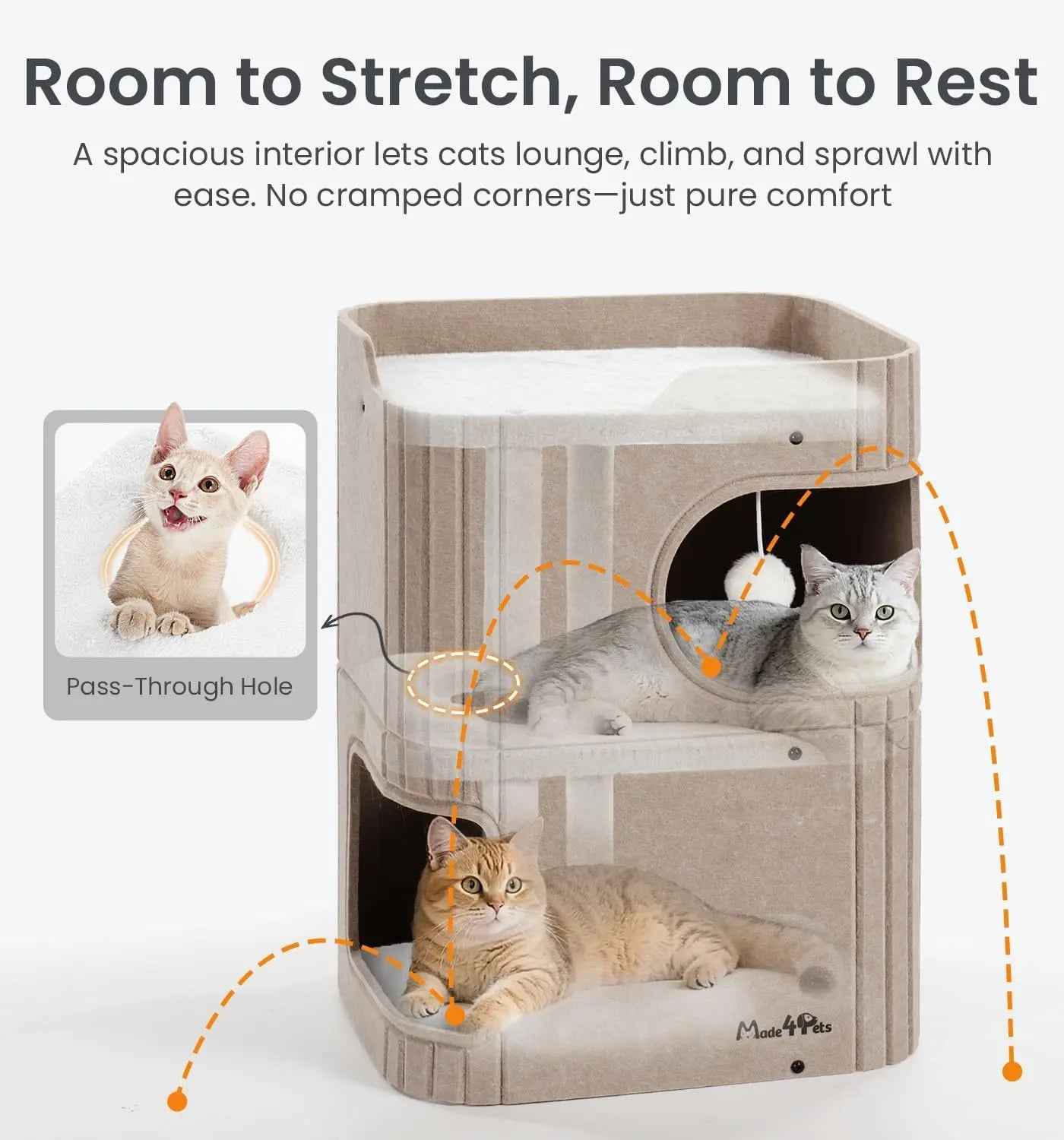 Indoor Cat House  Cozy Retreat for Cats