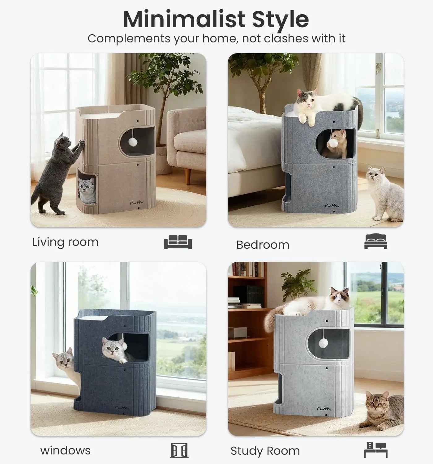 Indoor Cat House  Cozy Retreat for Cats