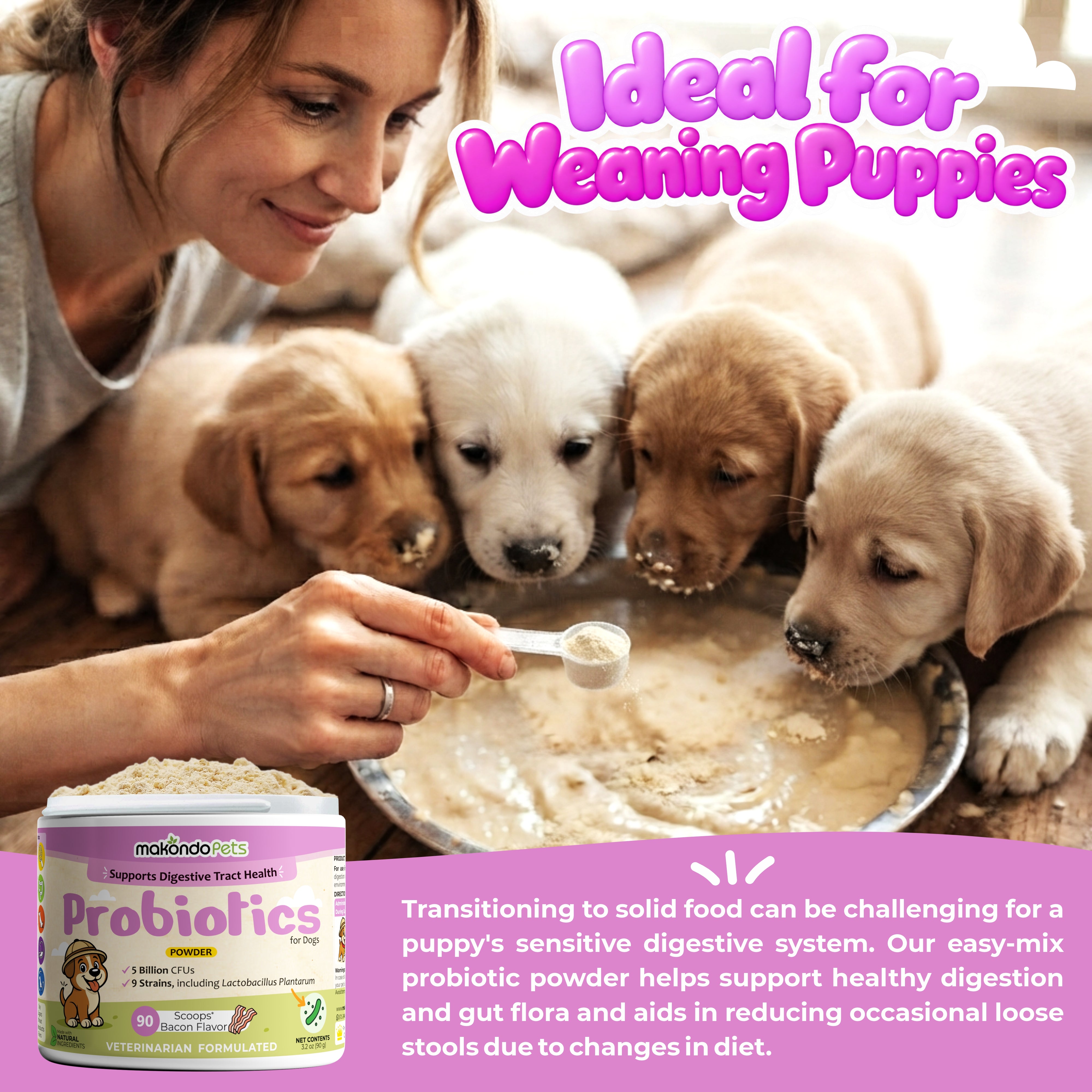 Probiotics for Dogs | Weaning Puppies | 90 Scoops