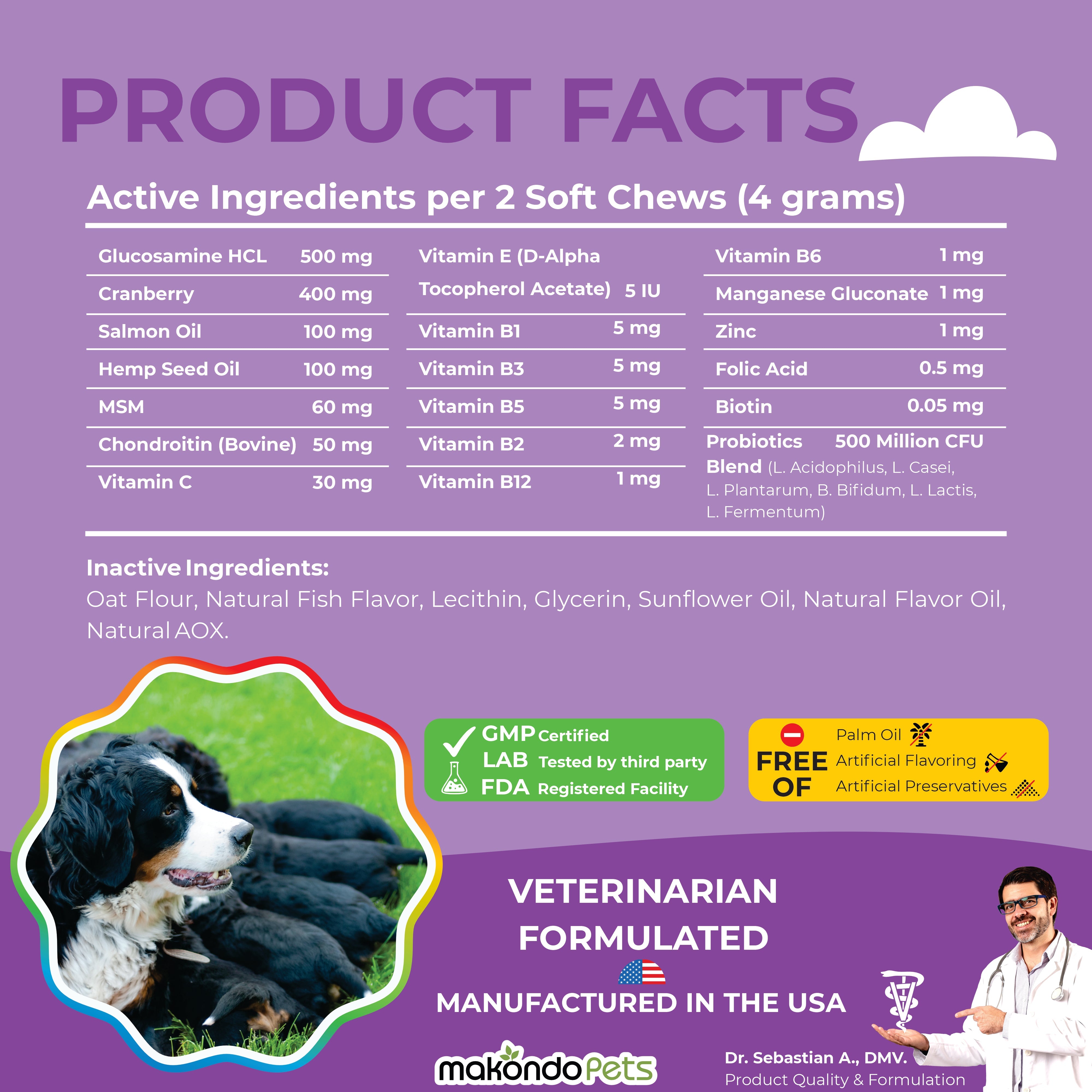 Dog Prenatal Vitamins - 120 Soft Chews