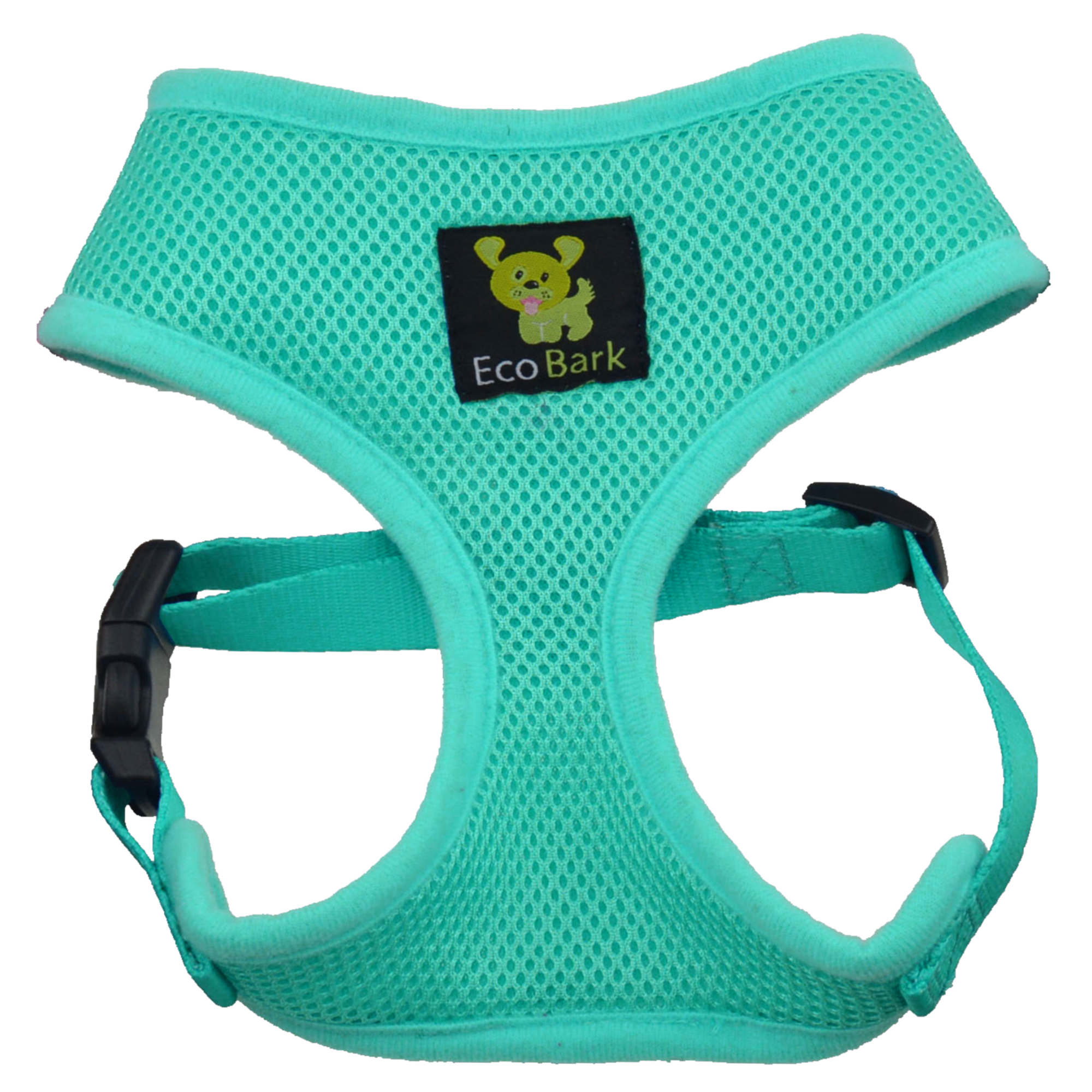 EcoBark Mint Turquoise Dog Harness - Over-the-Head Soft Mesh Vest Halter for Small to Medium Dogs