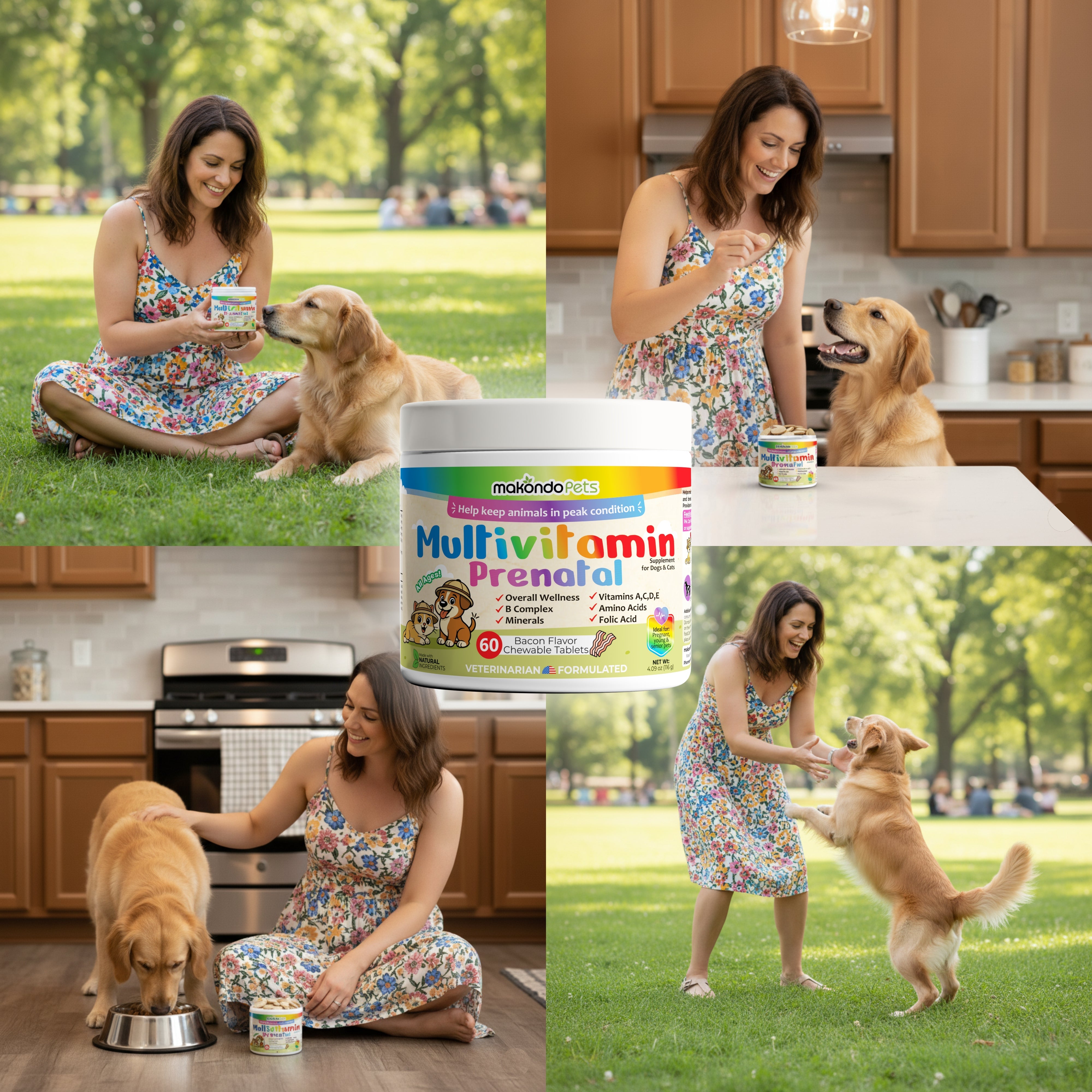 Multivitamin for Dogs & Cats. Prenatal Vitamins. 60 Tabs