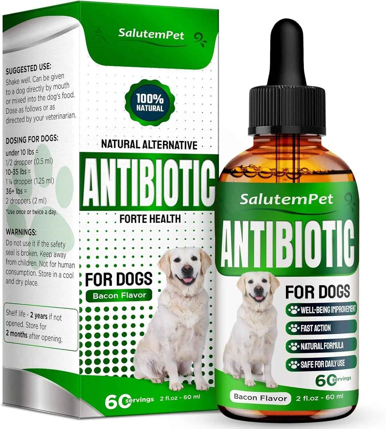 Natural Herbal Wellness Drops for Dogs Immune Support 2oz