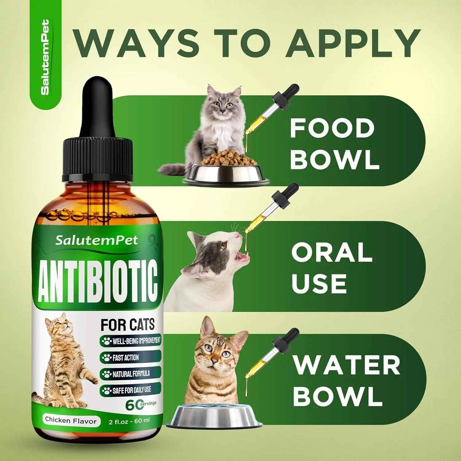 Natural Immune Support Drops for Cats Chicken Flavor 2oz