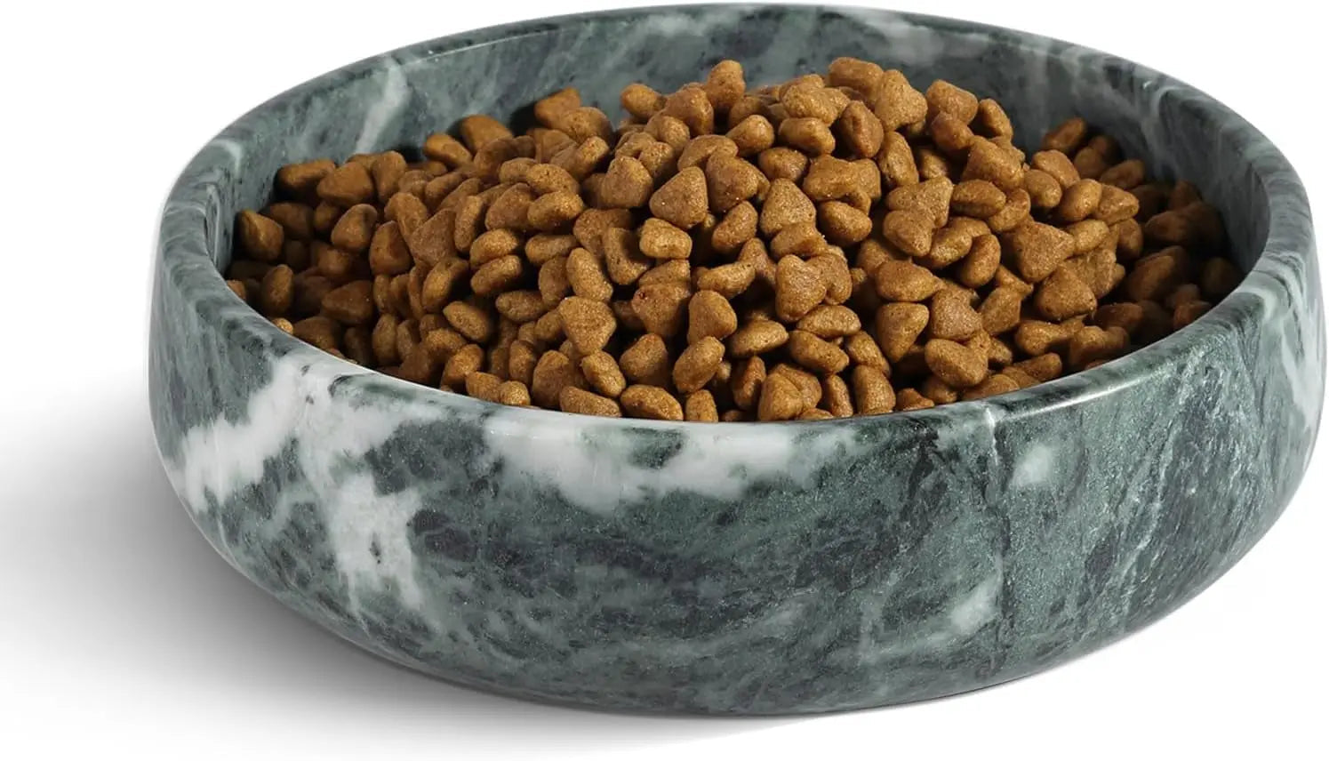 Natural Marble Dog & Cat Bowl | Weighted Non-Slip Pet Food & Water Dish