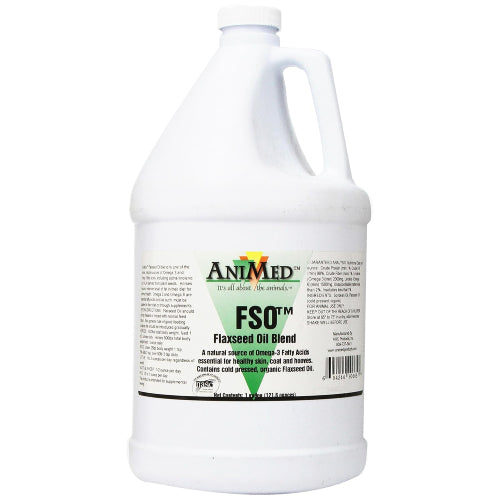 AniMed Flax Seed Blend Oil Gallon Omega 3 & 6 Horse Supplement Cold-Pressed Flax